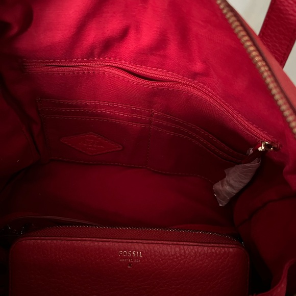 Fossil Sydney Crossbody Satchel in Red - Picture 7 of 7